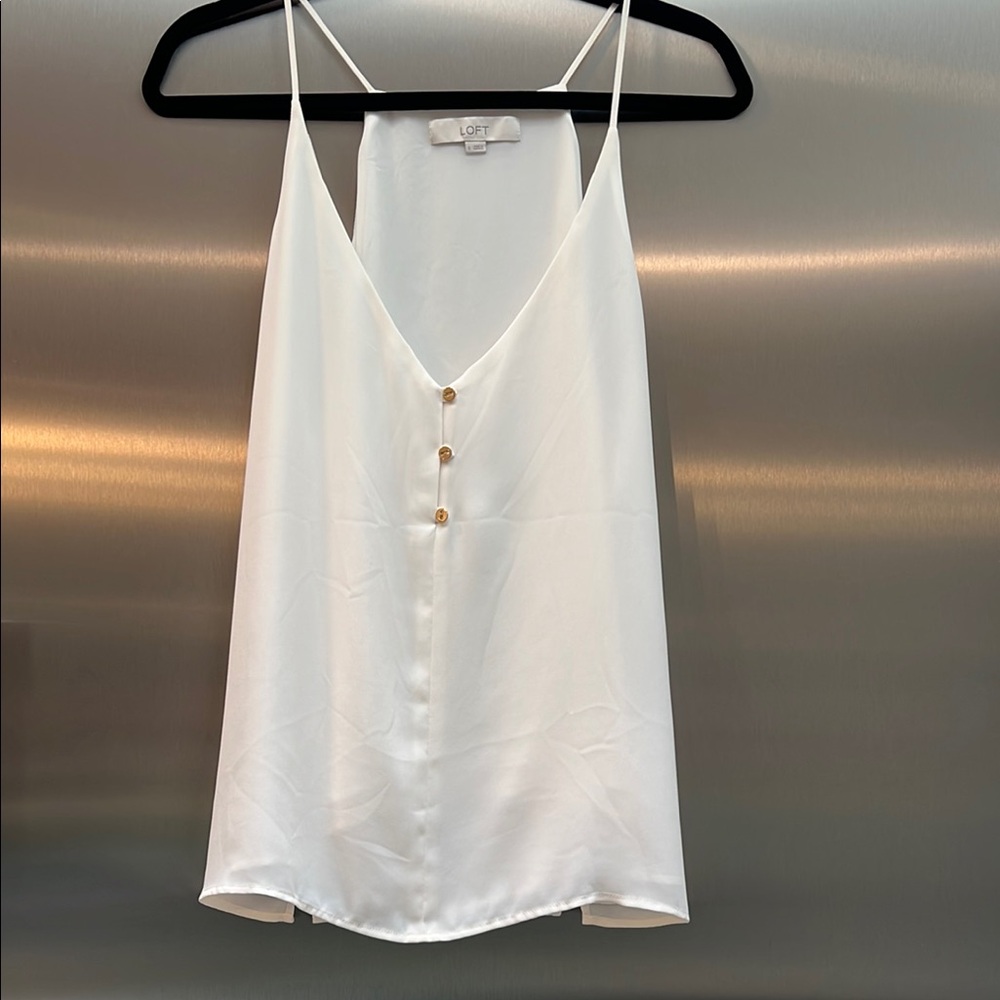Elegant White Spaghetti Strap Top